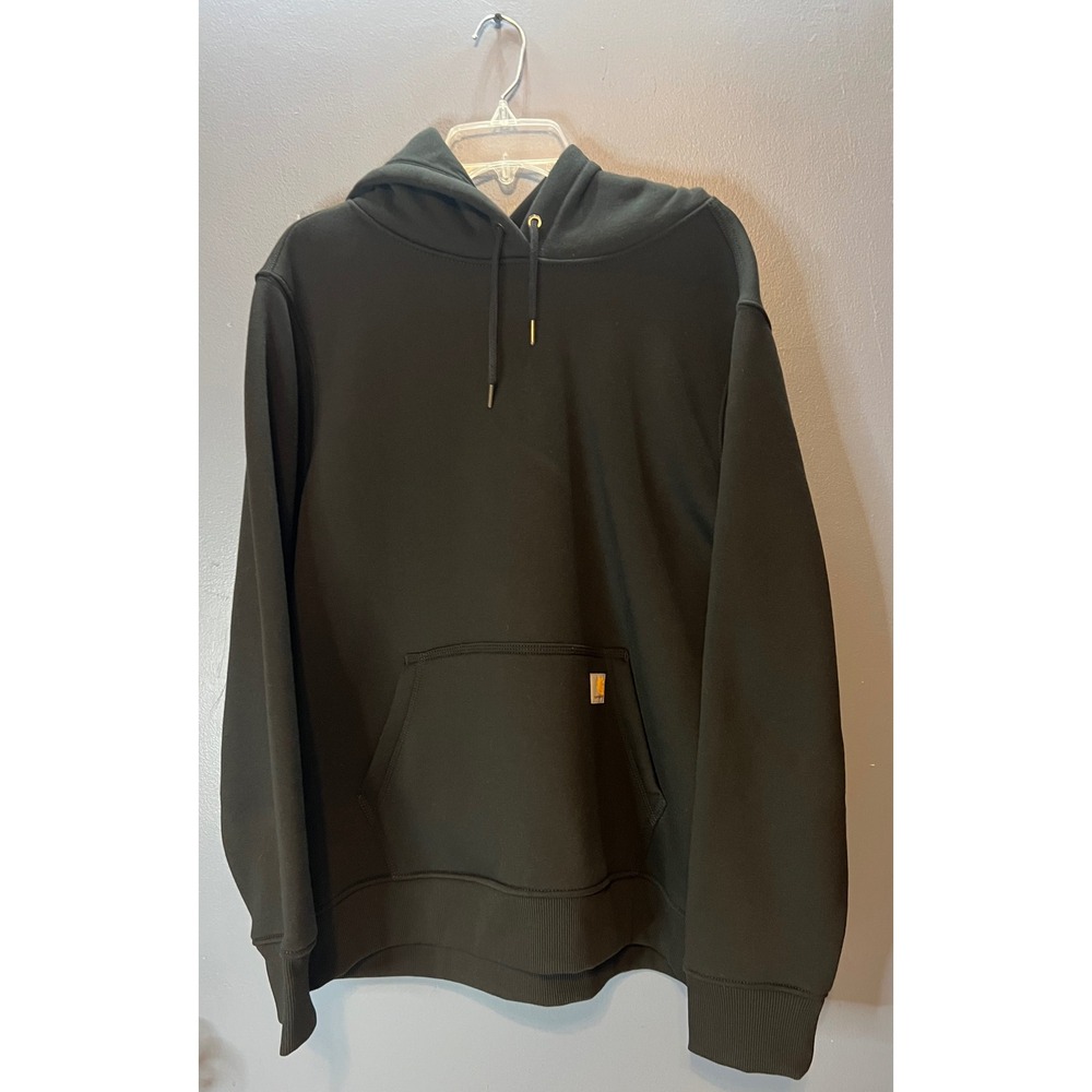 Carhartt Women's Relaxed Fit Midweight Logo Patch Hoodie Sweatshirt Black XXL